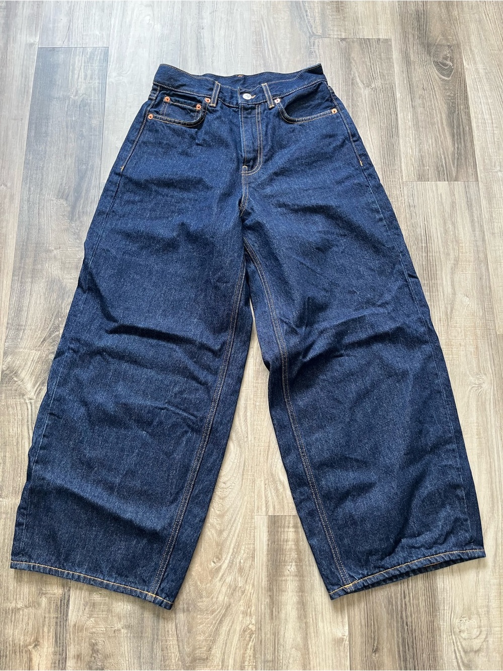 6397 Wide Leg baggy High-Rise Women's Jeans - Dark Blue